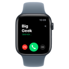 Часы Apple Watch SE 3, 44 мм, алюминий цвета «тёмная ночь», ремешок Sport Band цвета «якорный синий» (2025)