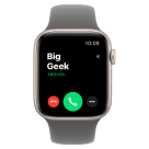Часы Apple Watch SE 3, 44 мм, алюминий цвета «сияющая звезда», ремешок Sport Band цвета «каменно-серый» (2025)
