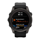 Спортивные часы Garmin fenix 7S Pro Sapphire Solar Edition, 42 мм, чёрный силиконовый ремешок - фото 5
