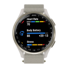 Спортивные часы Garmin Approach S50, нейлоновый браслет ComfortFit цвета «слоновая кость» - фото 10