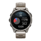 Спортивные часы Garmin fenix 8, 47 мм, AMOLED, титановый блочный браслет, силиконовый ремешок цвета чёрный/«серая галька» - фото 13