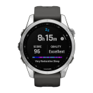 Спортивные часы Garmin fenix 7S Standard Edition, 42 мм, графитовый силиконовый ремешок