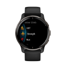 Спортивные часы Garmin Venu 2 Plus, 43 мм, чёрный силиконовый ремешок - фото 3