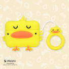 Силиконовый чехол с карабином Deppa Funny Animals для AirPods Pro — Утка - фото 4