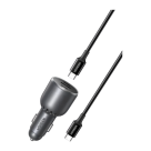 Автомобильное зарядное устройство Ugreen мощностью 130 Вт (2 USB-C, USB-A) и кабель USB-C (1 м) (EC705)