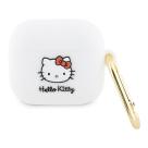 Силиконовый чехол с карабином CG Mobile Hello Kitty «Объёмная мордочка» для AirPods 3-го поколения - фото 4