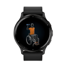 Спортивные часы Garmin Venu 3, 45 мм, чёрный кожаный ремешок, чёрный силиконовый ремешок - фото 3