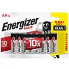 Алкалиновая батарейка Energizer MAX AA («пальчиковая»; комплект — 12 шт.) (E301531401)