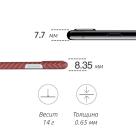 Чехол Pitaka Aramid MagCase Herringbone для iPhone X Red-Orange - фото 9