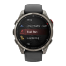 Cпортивные часы Garmin fenix 8 Pro, 47 мм, AMOLED, титан, сапфир, силиконовый ремешок цвета «графитовый/чёрный» - фото 8