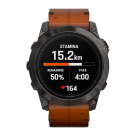 Спортивные часы Garmin epix Pro (Gen 2) Sapphire Edition, 51 мм, каштановый кожаный ремешок, графитовый силиконовый ремешок - фото 2