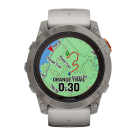 Спортивные часы Garmin fenix 7X Pro Sapphire Solar Edition, 51 мм, силиконовый ремешок цвета «серый туман»/«жжёный апельсин» - фото 8