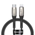 Дата-кабель с нейлоновой оплёткой и ремешком Baseus Horizontal USB-C/Lightning (1 м, 18 Вт PD, 480 Мбит/с)