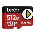 Карта памяти Lexar PLAY PRO microSDXC Express 512 ГБ (U3, V30)