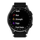 Спортивные часы Garmin Approach S50, чёрный нейлоновый браслет ComfortFit