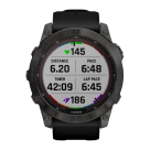 Спортивные часы Garmin fenix 7X Pro Solar Edition, 51 мм, чёрный силиконовый ремешок - фото 5