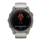 Спортивные часы Garmin fenix 7 Pro Sapphire Solar Edition, 47 мм, силиконовый ремешок цвета «серый туман»/«жжёный апельсин» - фото 3