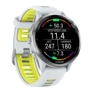 Спортивные часы Garmin Forerunner 970, силиконовый ремешок цвета «Уайтстоун»/дымчато-жёлтый - фото 3