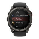 Cпортивные часы Garmin fenix 8 Pro, 51 мм, MicroLED, титан с DLC, сапфир, силиконовый ремешок цвета «чёрный/серый» - фото 8