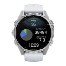 Умные спортивные часы Garmin fenix 8, 43 мм, AMOLED, сталь, силиконовый ремешок цвета «Whitestone» - фото 2