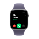 Часы Apple Watch Series 11, 42 мм, алюминий цвета «серый космос», ремешок Sport Band цвета «фиолетовый туман»
