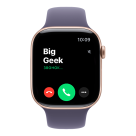Часы Apple Watch Series 11, 46 мм, алюминий цвета «розовое золото», ремешок Sport Band цвета «фиолетовый туман»