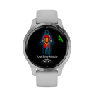 Спортивные часы Garmin Venu 2S, 40 мм, силиконовый ремешок туманно-серого цвета - фото 6