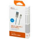 Дата-кабель с нейлоновой оплёткой Interstep USB-C/USB-A 3.0 (1 м, 3 А, 5 Гбит/с) - фото 2