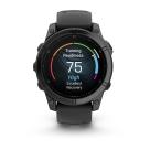 Умные спортивные часы Garmin fenix E, 47 мм, AMOLED, серая сталь, силиконовый ремешок чёрного цвета - фото 7