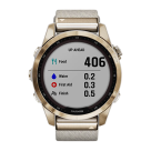 Спортивные часы Garmin fenix 7S Sapphire Solar Edition, 42 мм, кремовый нейлоновый ремешок, светло-песочный силиконовый ремешок - фото 2