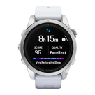 Спортивные часы Garmin epix Pro (Gen 2) Standard Edition, 42 мм, силиконовый ремешок цвета «Уайтстоун»