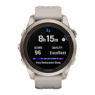 Спортивные часы Garmin fenix 7S Pro Sapphire Solar Edition, 42 мм, светло-песочный силиконовый ремешок - фото 7