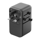 Универсальное сетевое зарядное устройство со встроенным кабелем Energea TravelWorld Adapter GaN85 мощностью 85 Вт (1 розетка, 3 USB-C, USB-A) (GaN) - фото 5