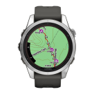 Спортивные часы Garmin fenix 7S Pro Solar Edition, 42 мм, графитовый силиконовый ремешок - фото 12