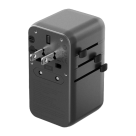 Универсальное сетевое зарядное устройство со встроенным кабелем Energea TravelWorld Adapter GaN85 мощностью 85 Вт (1 розетка, 3 USB-C, USB-A) (GaN) - фото 4