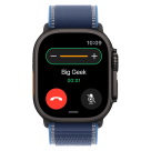 Часы Apple Watch Ultra 3, 49 мм, титан чёрного цвета, ремешок Trail цвета «синий/ярко-синий» (2025)