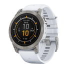Спортивные часы Garmin epix Pro (Gen 2) Sapphire Edition, 47 мм, силиконовый ремешок цвета «Уайтстоун» - фото 2