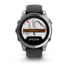 Умные спортивные часы Garmin fenix E, 47 мм, AMOLED, серебристая сталь, силиконовый ремешок чёрного цвета - фото 13