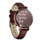 Спортивные часы Garmin Lily 2 Classic, кожаный ремешок цвета «красная шелковица» - фото 6