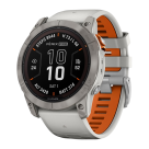 Спортивные часы Garmin fenix 7X Pro Sapphire Solar Edition, 51 мм, силиконовый ремешок цвета «серый туман»/«жжёный апельсин» - фото 4