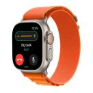 Часы Apple Watch Ultra, 49 мм, титан светлого цвета, ремешок Alpine оранжевого цвета - фото 2