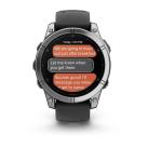 Умные спортивные часы Garmin fenix E, 47 мм, AMOLED, серебристая сталь, силиконовый ремешок чёрного цвета - фото 10