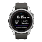 Спортивные часы Garmin fenix 7S Pro Solar Edition, 42 мм, графитовый силиконовый ремешок - фото 8