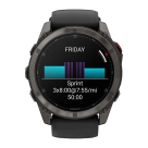 Cпортивные часы Garmin fenix 8 Pro, 51 мм, AMOLED, титан с DLC, сапфир, каштановый кожаный ремешок, силиконовый ремешок цвета «графитовый/чёрный» - фото 3