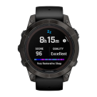 Спортивные часы Garmin fenix 7 Pro Sapphire Solar Edition, 47 мм, чёрный силиконовый ремешок