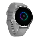 Спортивные часы Garmin Venu 2 Plus, 43 мм, силиконовый ремешок цвета «серая пудра» - фото 2