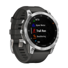 Спортивные часы Garmin epix (Gen 2) Standard Edition, 47 мм, чёрный силиконовый ремешок - фото 2
