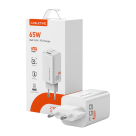 Сетевое зарядное устройство CABLETIME мощностью 65 Вт (2 USB-C, USB-A) (GaN) (CT-GAN65A-P) - фото 3