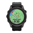 Спортивные часы Garmin fenix 7S Pro Sapphire Solar Edition, 42 мм, чёрный силиконовый ремешок - фото 8