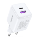 Сетевое зарядное устройство Ugreen мощностью 30 Вт (USB-C, USB-A) (GaN) (X516)